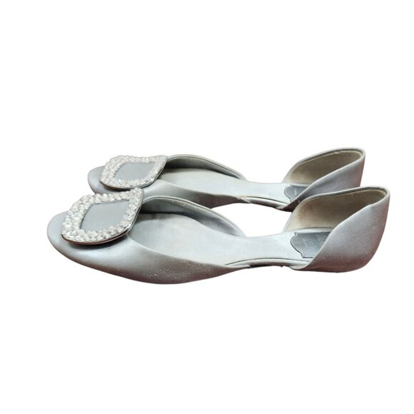 Roger Vivier Paris Ballet Flats Silver  Size EU 37/US 6.5 - Picture 7 of 14